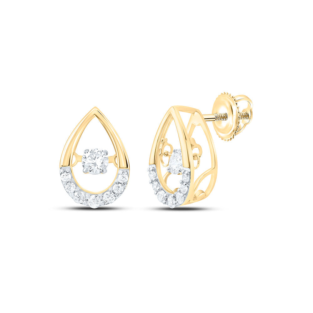 1/4CTW-NAT DIA CN TWINKLE FASHION PEAR EARRING Daisy Joyeria