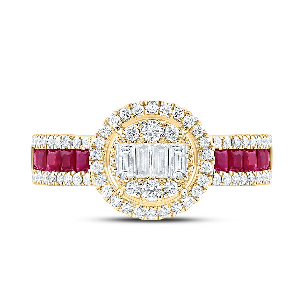 5/8CTW-NAT DIA ANA M 3/4CT-PR-RU NAT GEM ROUND RING Daisy Joyeria