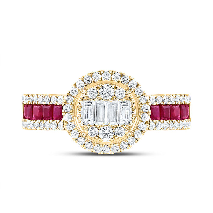 5/8CTW-NAT DIA ANA M 3/4CT-PR-RU NAT GEM ROUND RING Daisy Joyeria