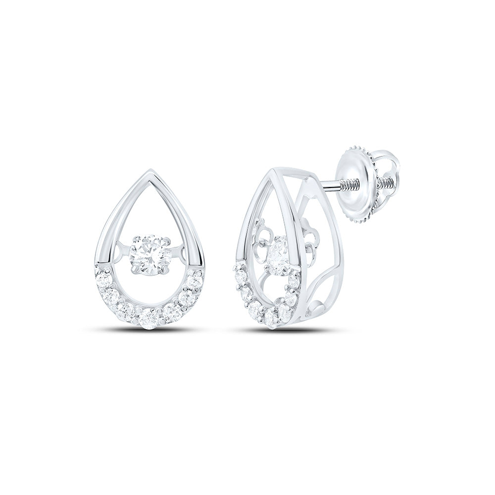 1/4CTW-NAT DIA CN TWINKLE FASHION PEAR EARRING Daisy Joyeria