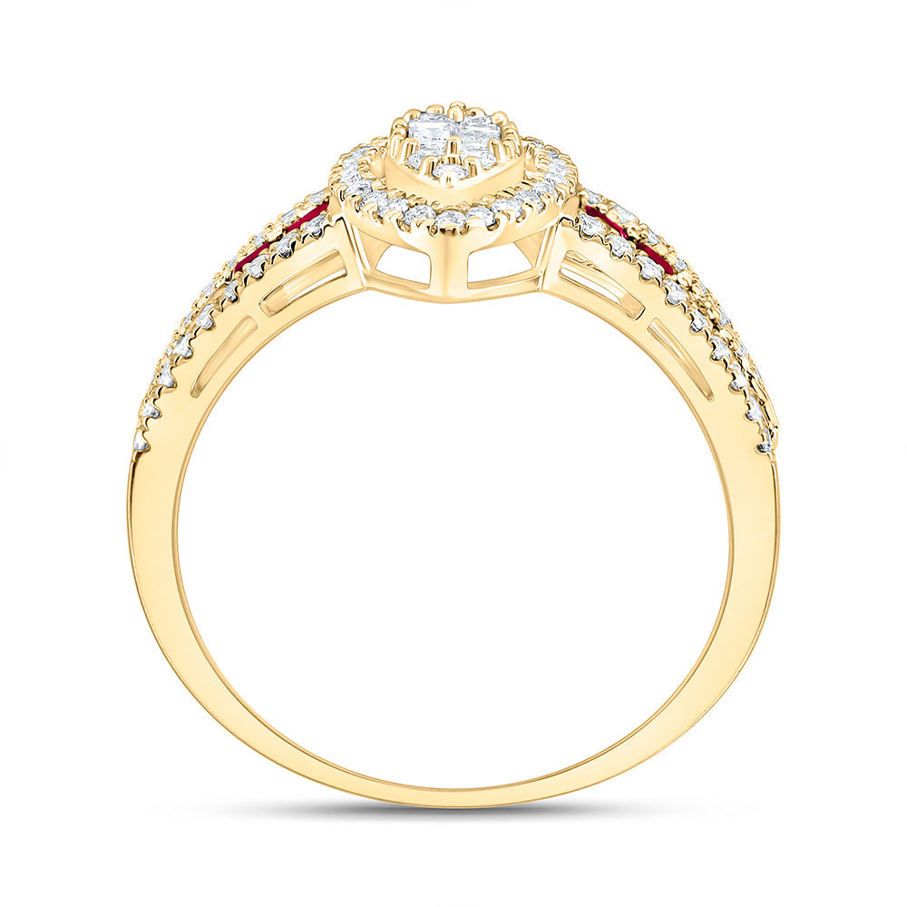 3/8CTW-NAT DIA ANA M 5/8CT-PR-RU NAT GEM MARQUISE RING Daisy Joyeria