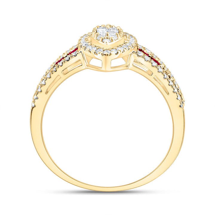 3/8CTW-NAT DIA ANA M 5/8CT-PR-RU NAT GEM MARQUISE RING Daisy Joyeria