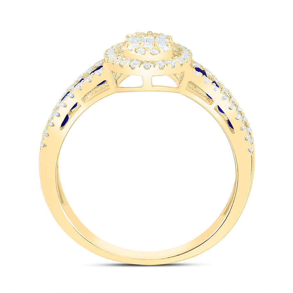 1/2CTW-NAT DIA ANA M 5/8CT-PR-BS NAT GEM OVAL RING Daisy Joyeria