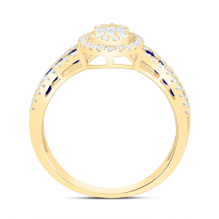 1/2CTW-NAT DIA ANA M 5/8CT-PR-BS NAT GEM OVAL RING Daisy Joyeria