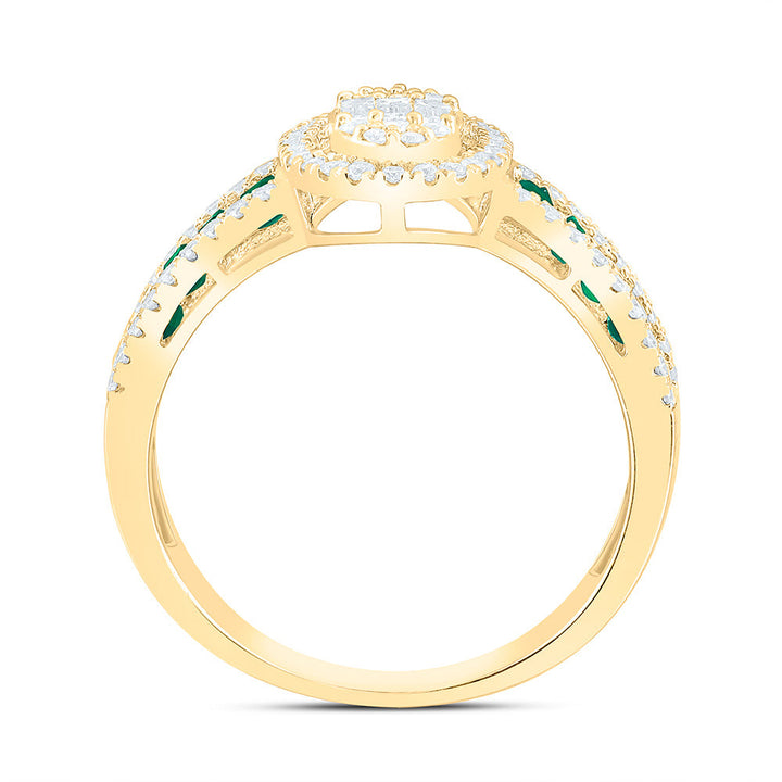 1/2CTW-NAT DIA ANA M 1/2CT-PR-EM NAT GEM OVAL RING Daisy Joyeria