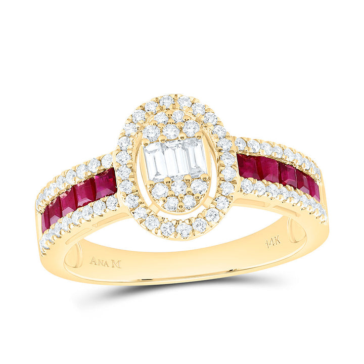 1/2CTW-NAT DIA ANA M 1/2CT-PR-RU NAT GEM OVAL RING Daisy Joyeria