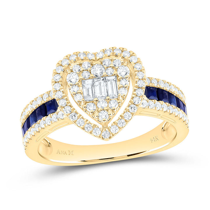 5/8CTW-NAT DIA ANA M 5/8CT-PR-BS NAT GEM HEART RING Daisy Joyeria