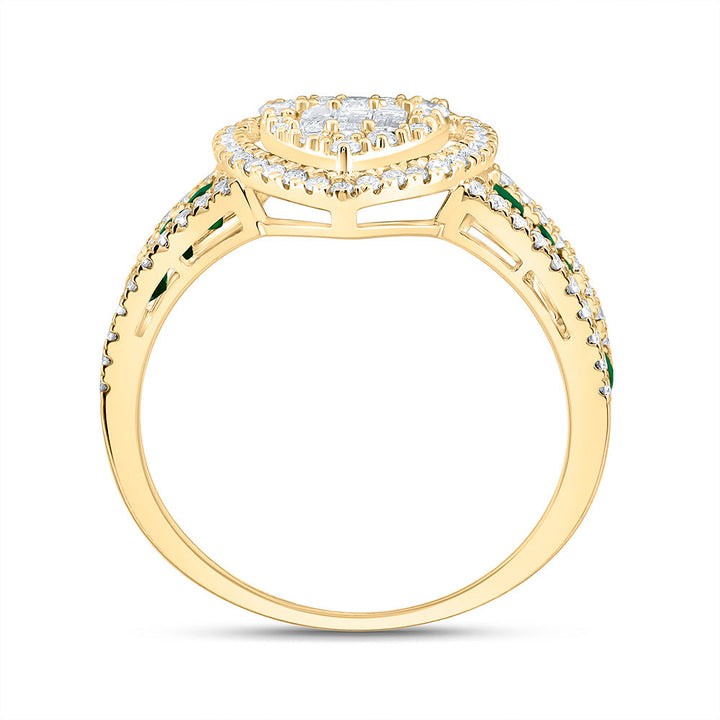 5/8CTW-NAT DIA ANA M 1/2CT-PR-EM NAT GEM HEART RING Daisy Joyeria