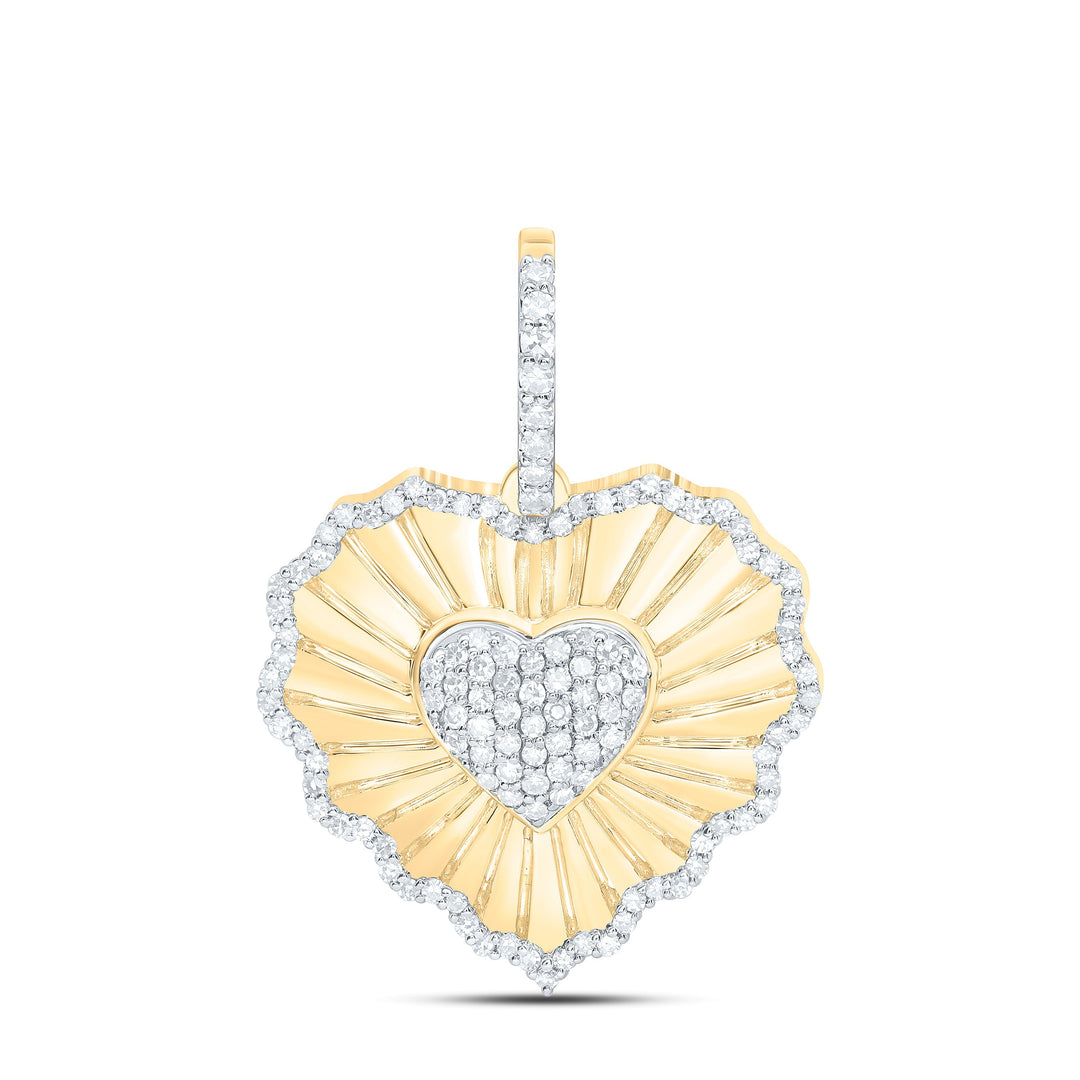 3/8CTW-NAT DIA NK HEART PENDANT Daisy Joyeria
