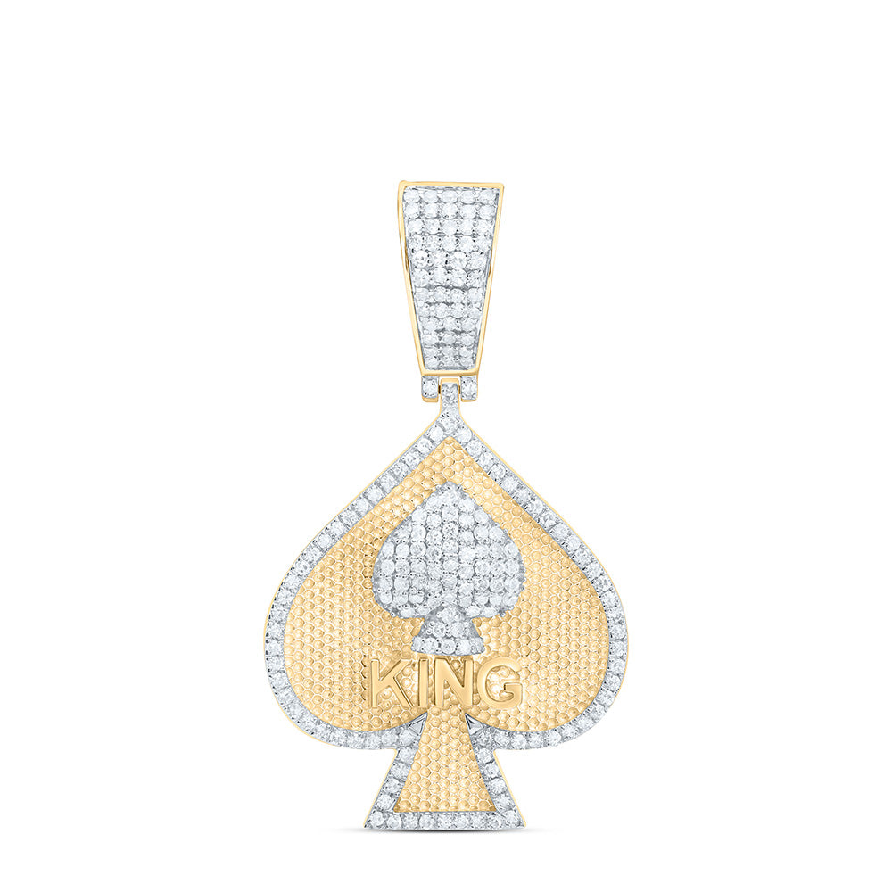 1/2CTW-NAT DIA NK KING SPADES MENS CHARM Daisy Joyeria