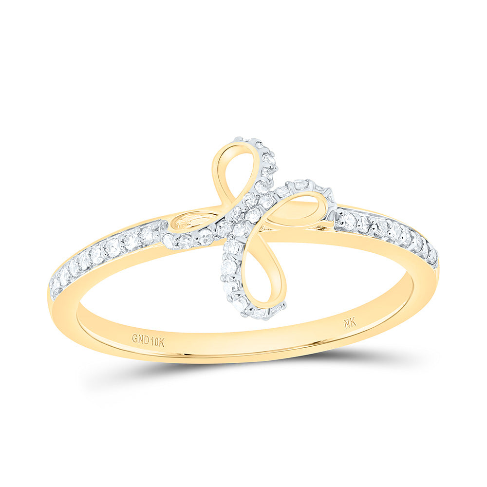 1/8CTW-NAT DIA NK GIFT CROSS RING Daisy Joyeria
