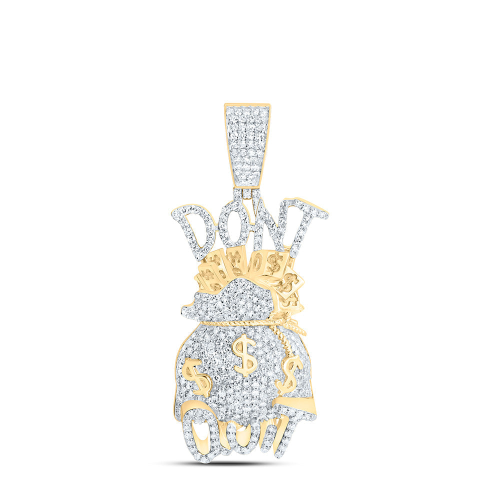1 CTW-NAT DIA NK DON'T QUIT DOLLAR MONEY BAG MENS CHARM Daisy Joyeria