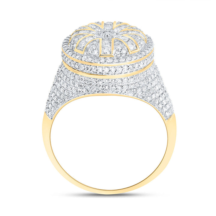 1 1/2CTW-NAT DIA NK ROUND MEN'S RING Daisy Joyeria
