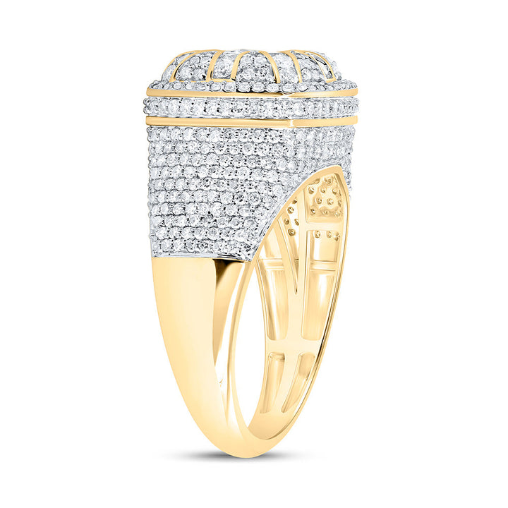 2CTW-NAT DIA NK CUSHION MEN'S RING Daisy Joyeria