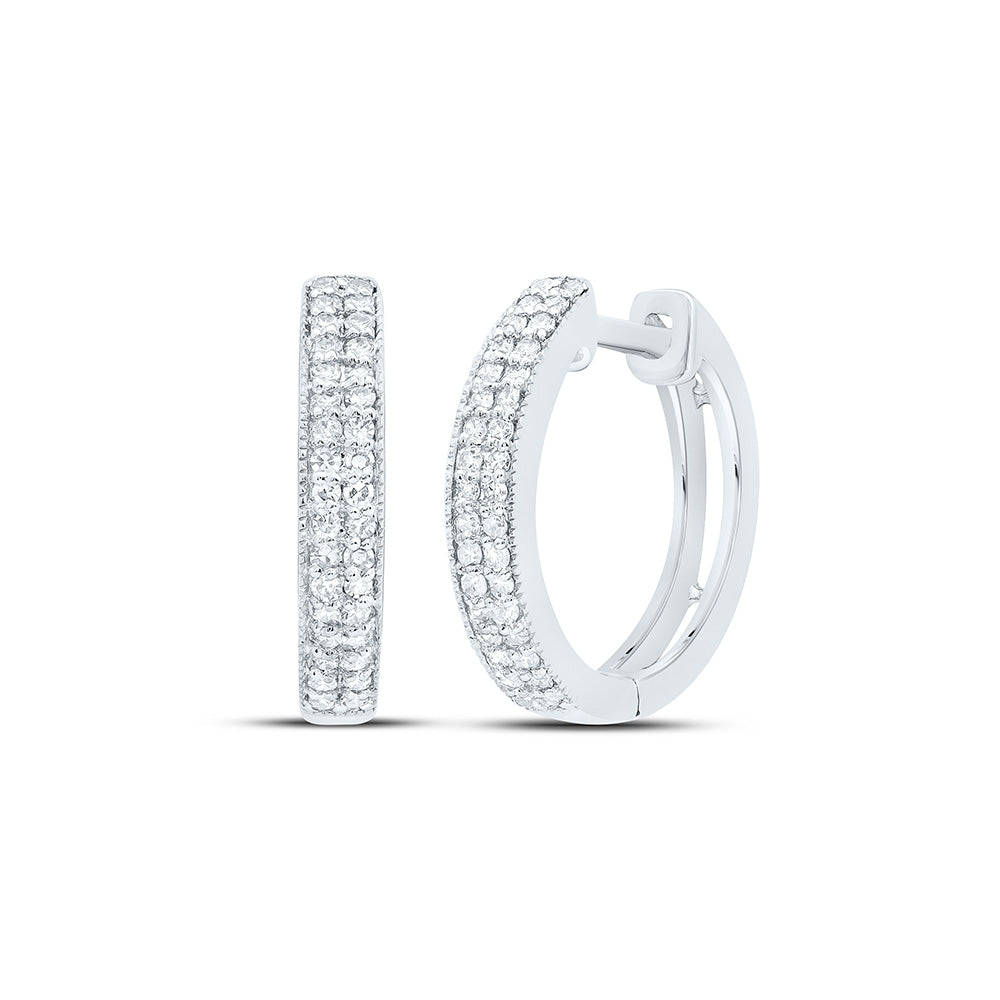 1/4CTW-NAT DIA NK GIFT HOOP EARRING Daisy Joyeria