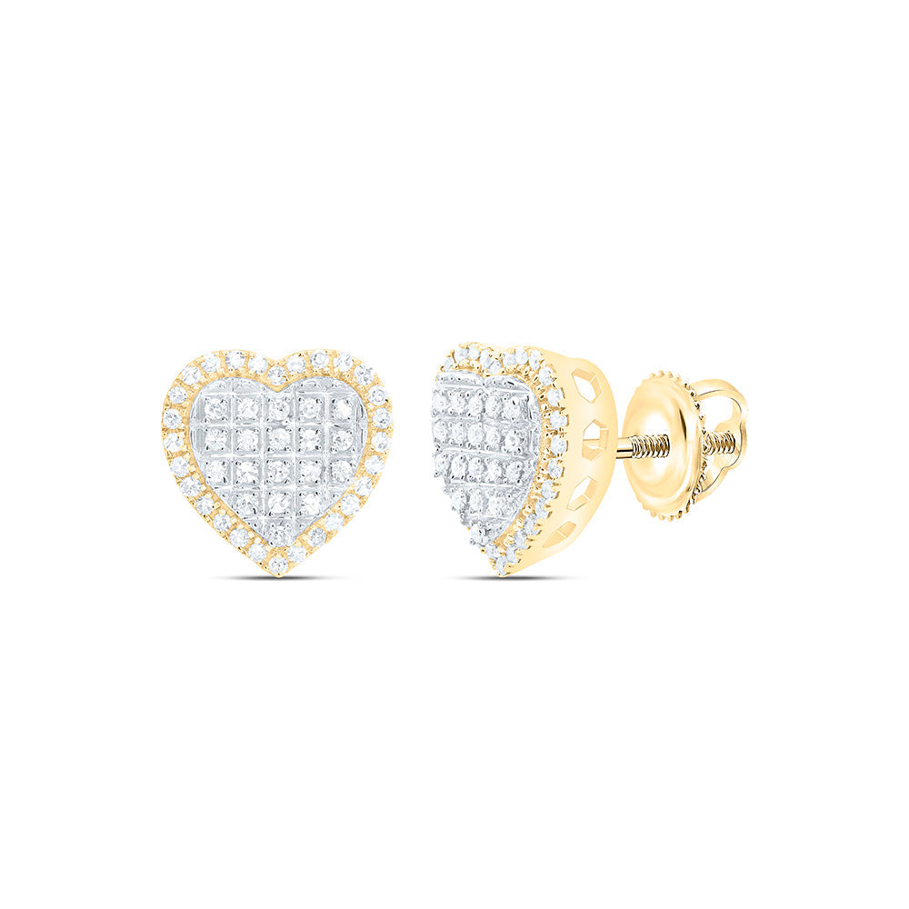 1/4CTW-NAT DIA P1 GIFT HEART EARRING Daisy Joyeria