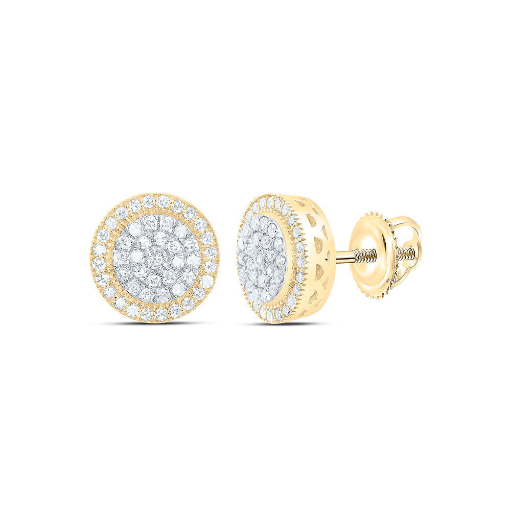 1/2CTW-NAT DIA NK FASHION ROUND EARRING Daisy Joyeria