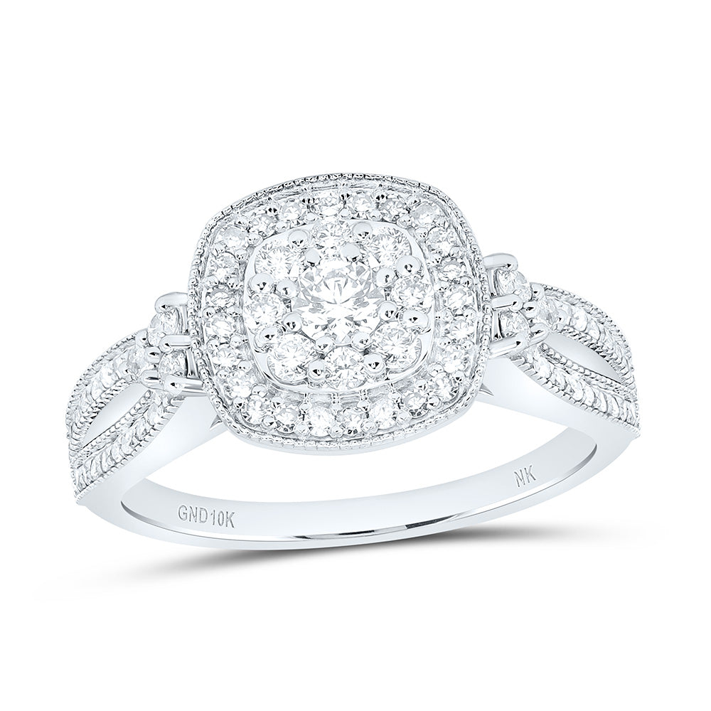3/4CTW-NAT DIA NK FASHION CUSHION RING Daisy Joyeria