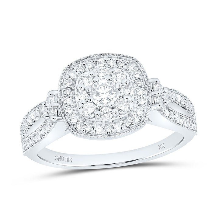 3/4CTW-NAT DIA NK FASHION CUSHION RING Daisy Joyeria