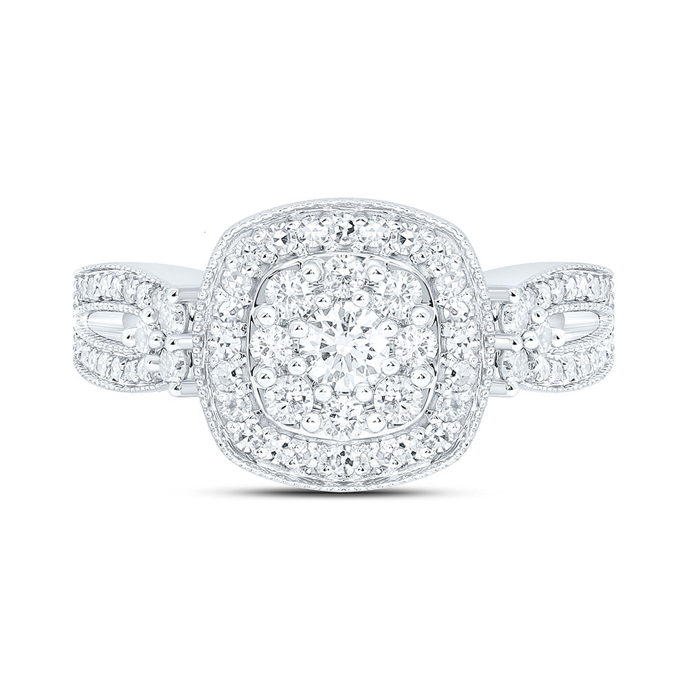 3/4CTW-NAT DIA NK FASHION CUSHION RING Daisy Joyeria