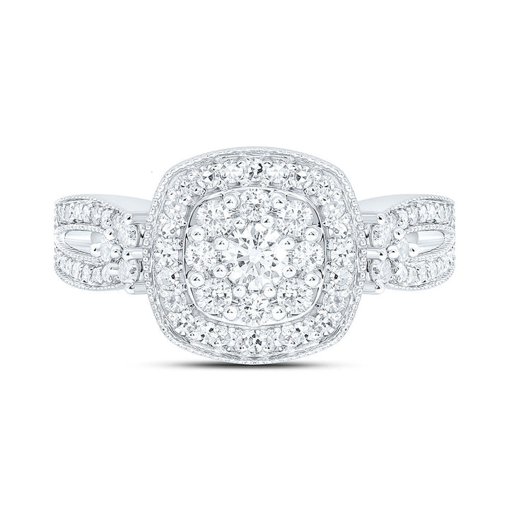 3/4CTW-NAT DIA NK FASHION CUSHION RING Daisy Joyeria