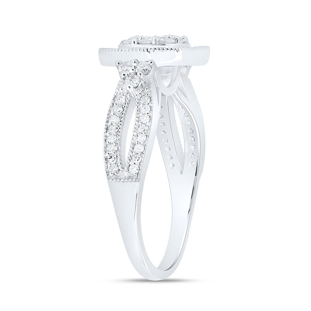 3/4CTW-NAT DIA NK FASHION CUSHION RING Daisy Joyeria