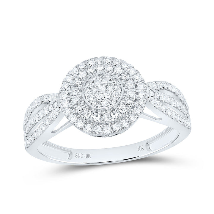 1/2CTW-NAT DIA NK FASHION ROUND RING Daisy Joyeria