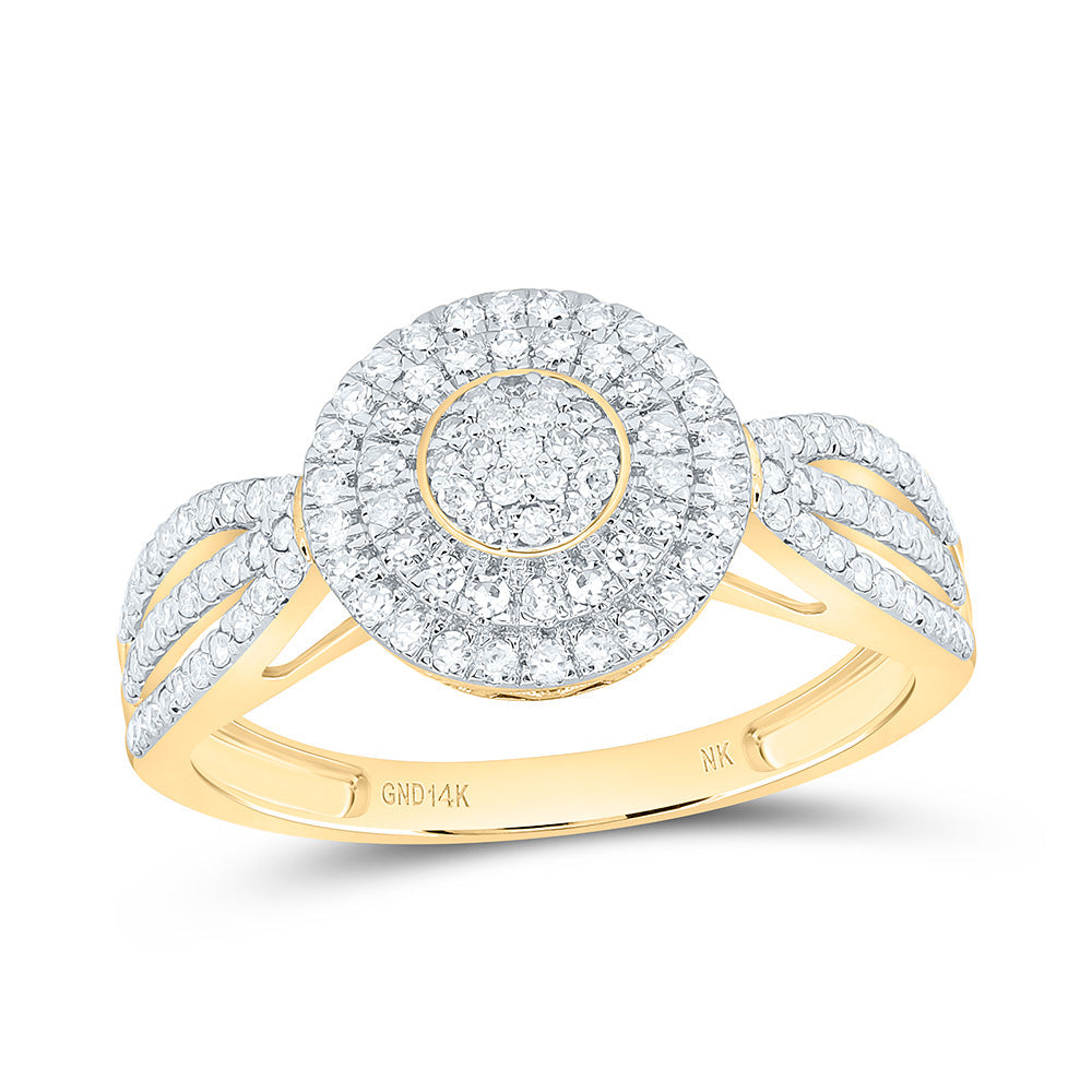 1/2CTW-NAT DIA NK FASHION ROUND RING Daisy Joyeria