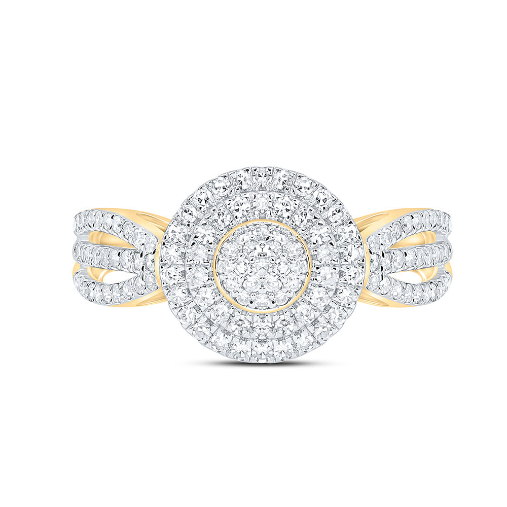 1/2CTW-NAT DIA NK FASHION ROUND RING Daisy Joyeria