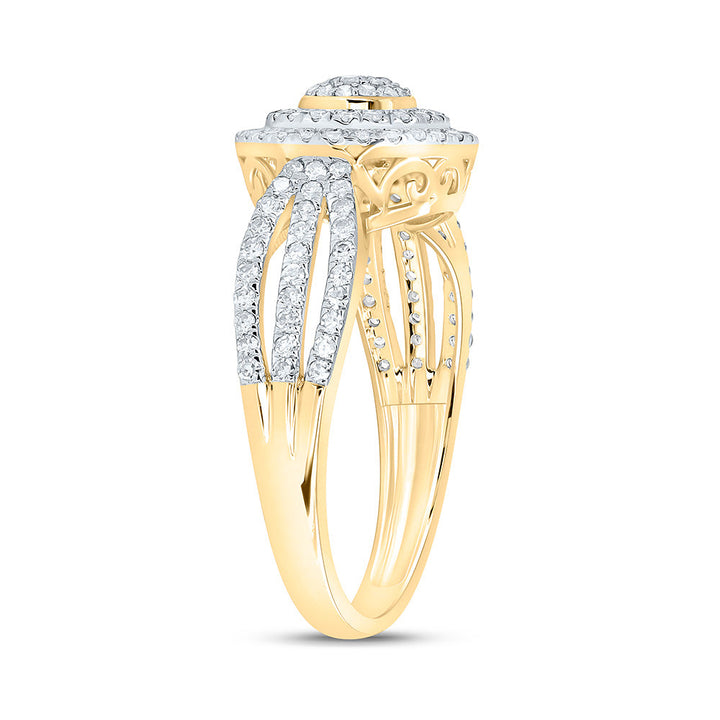 1/2CTW-NAT DIA NK FASHION ROUND RING Daisy Joyeria