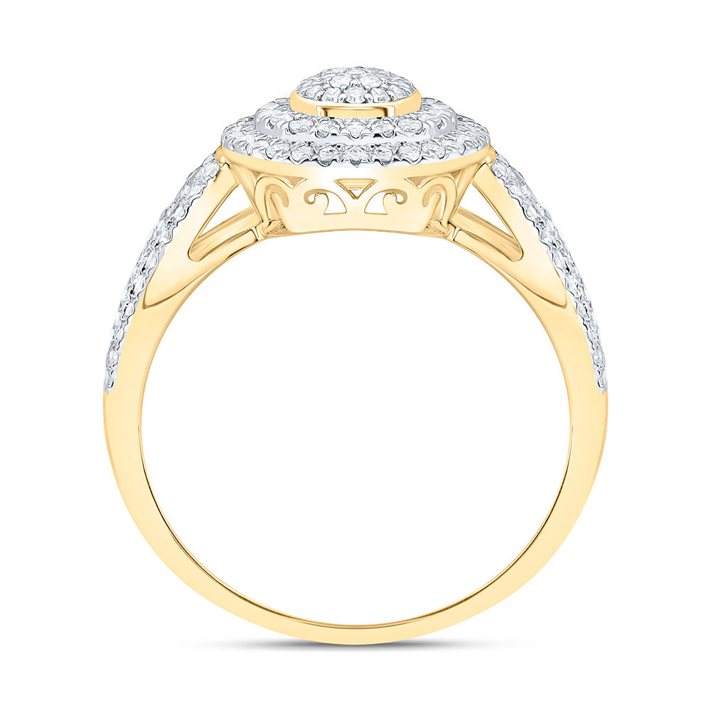 1/2CTW-NAT DIA NK FASHION ROUND RING Daisy Joyeria
