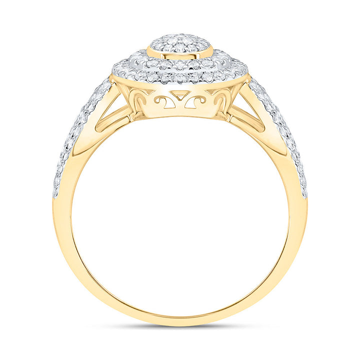1/2CTW-NAT DIA NK FASHION ROUND RING Daisy Joyeria