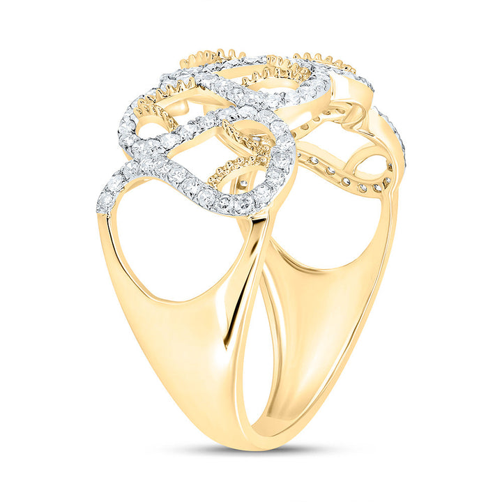 3/8CTW-NAT DIA NK FASHION RING Daisy Joyeria