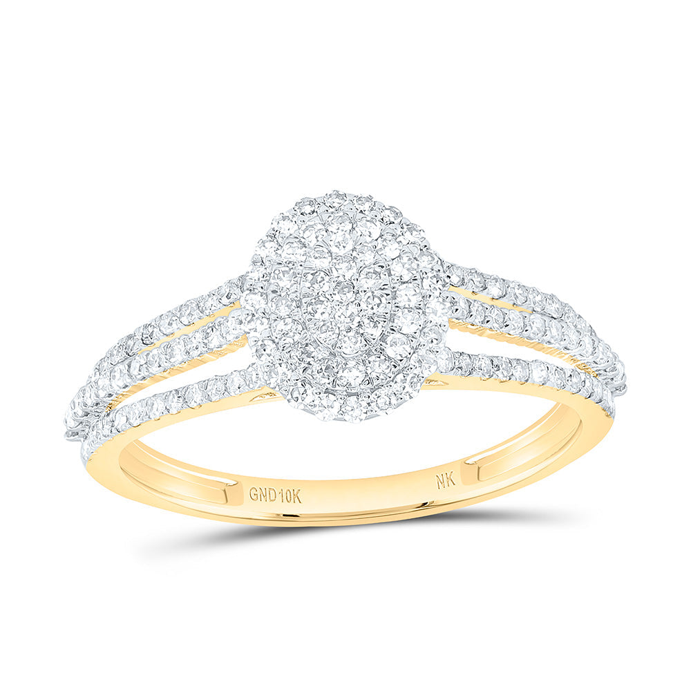 1/2CTW-NAT DIA NK FASHION OVAL RING Daisy Joyeria
