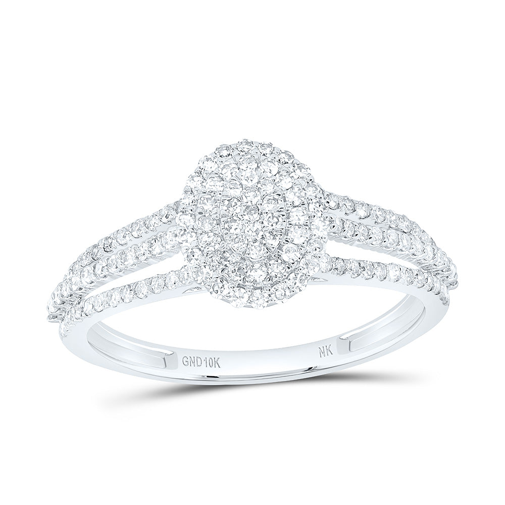1/2CTW-NAT DIA NK FASHION OVAL RING Daisy Joyeria