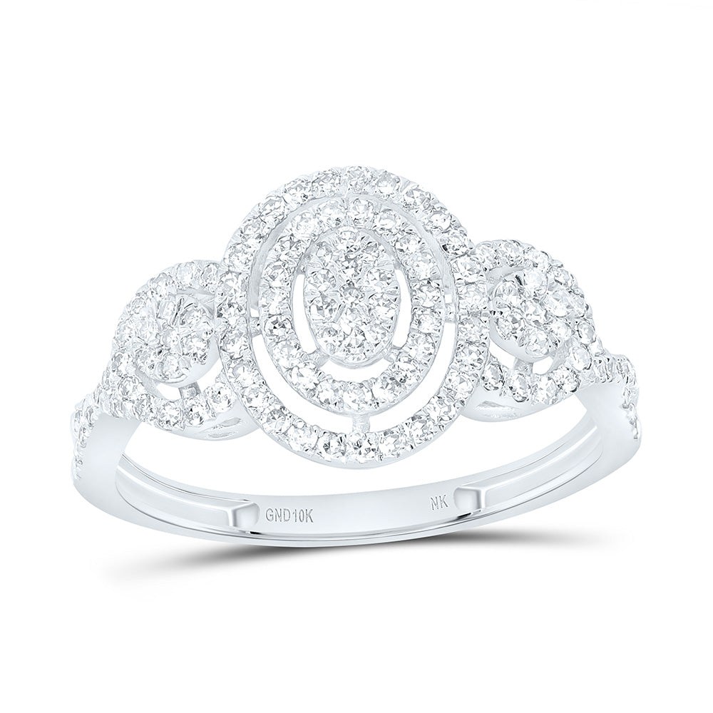 1/2CTW-NAT DIA NK FASHION RING Daisy Joyeria
