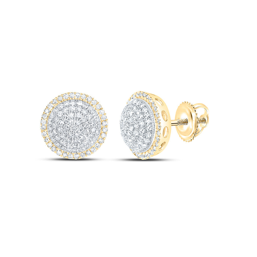 5/8CTW-NAT DIA NK FASHION ROUND EARRING Daisy Joyeria