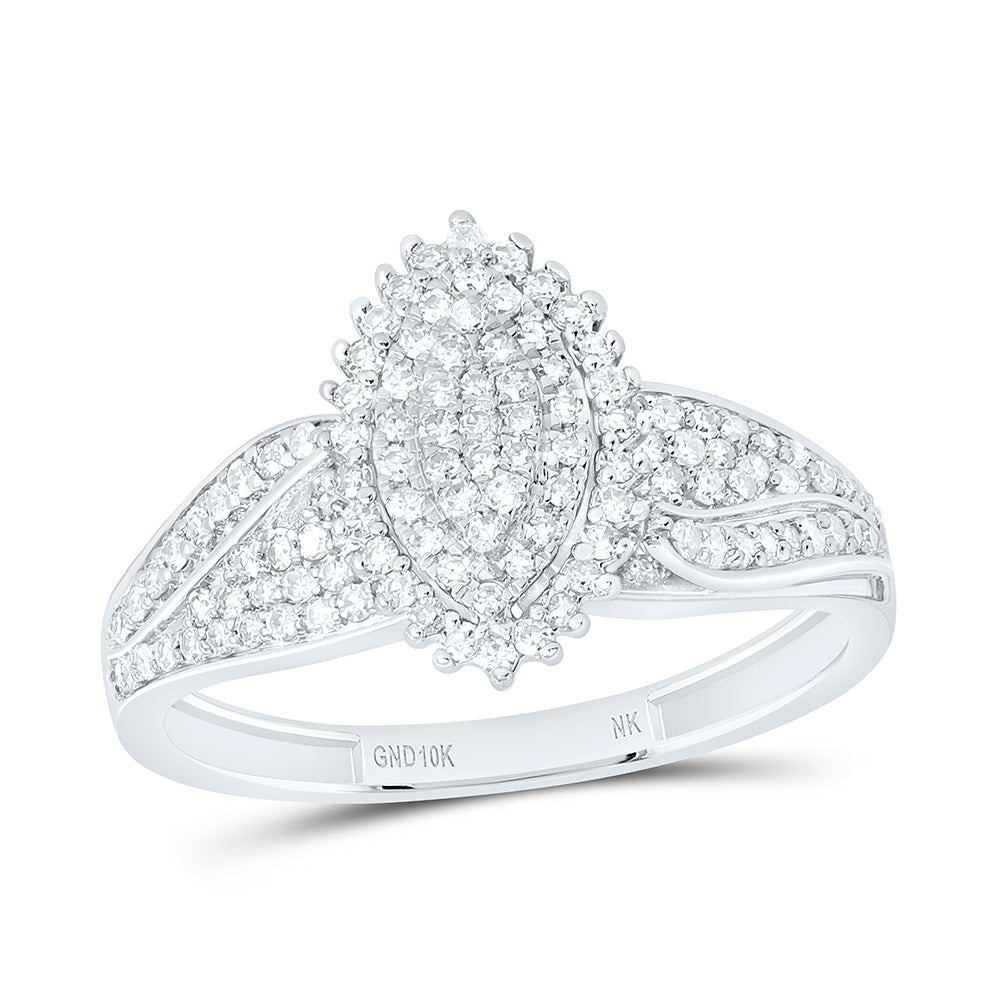 1/2CTW-NAT DIA NK FASHION MARQUISE RING Daisy Joyeria
