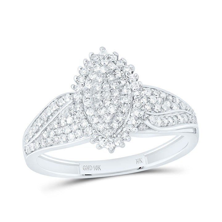 1/2CTW-NAT DIA NK FASHION MARQUISE RING Daisy Joyeria
