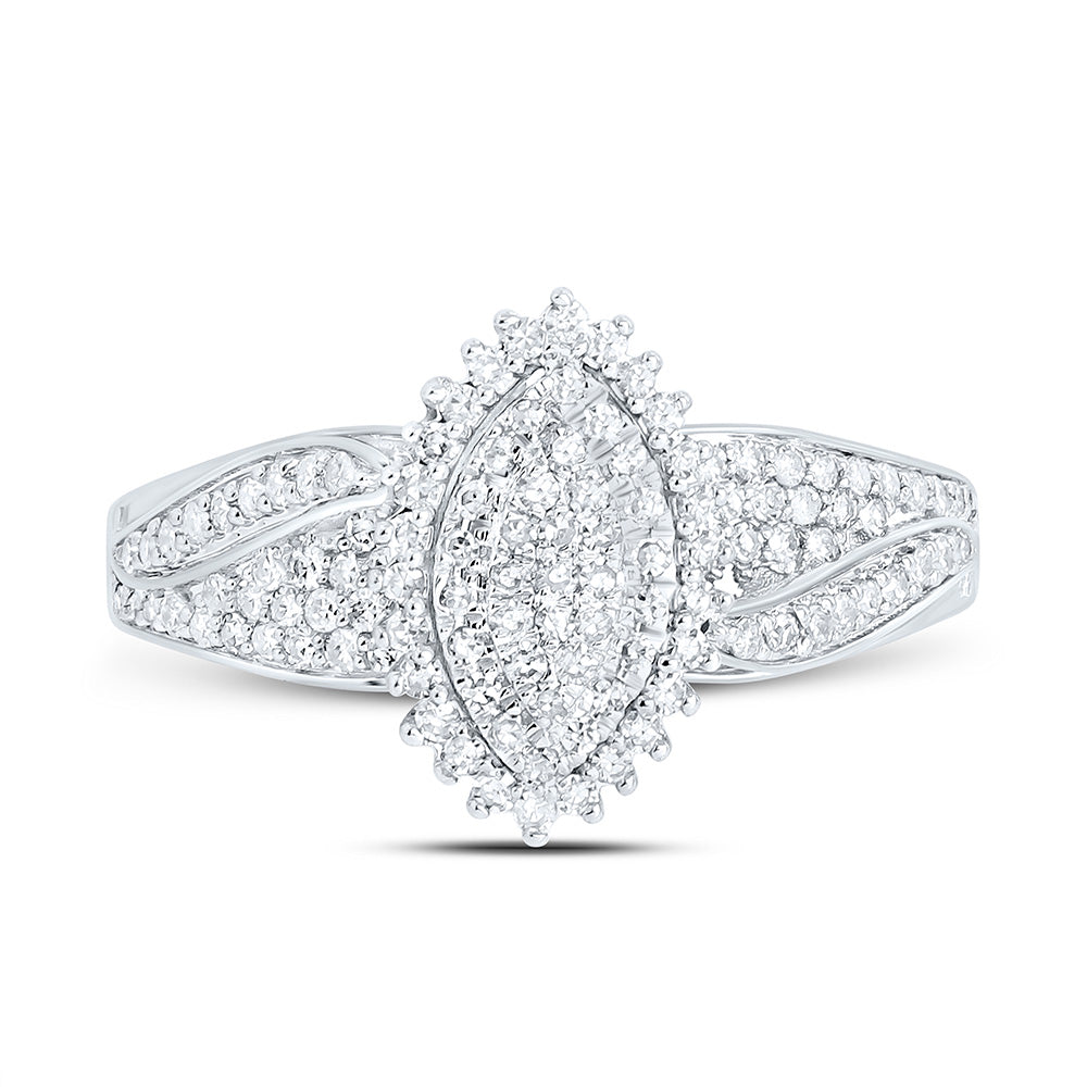 1/2CTW-NAT DIA NK FASHION MARQUISE RING Daisy Joyeria