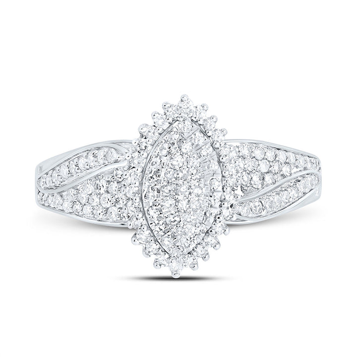 1/2CTW-NAT DIA NK FASHION MARQUISE RING Daisy Joyeria