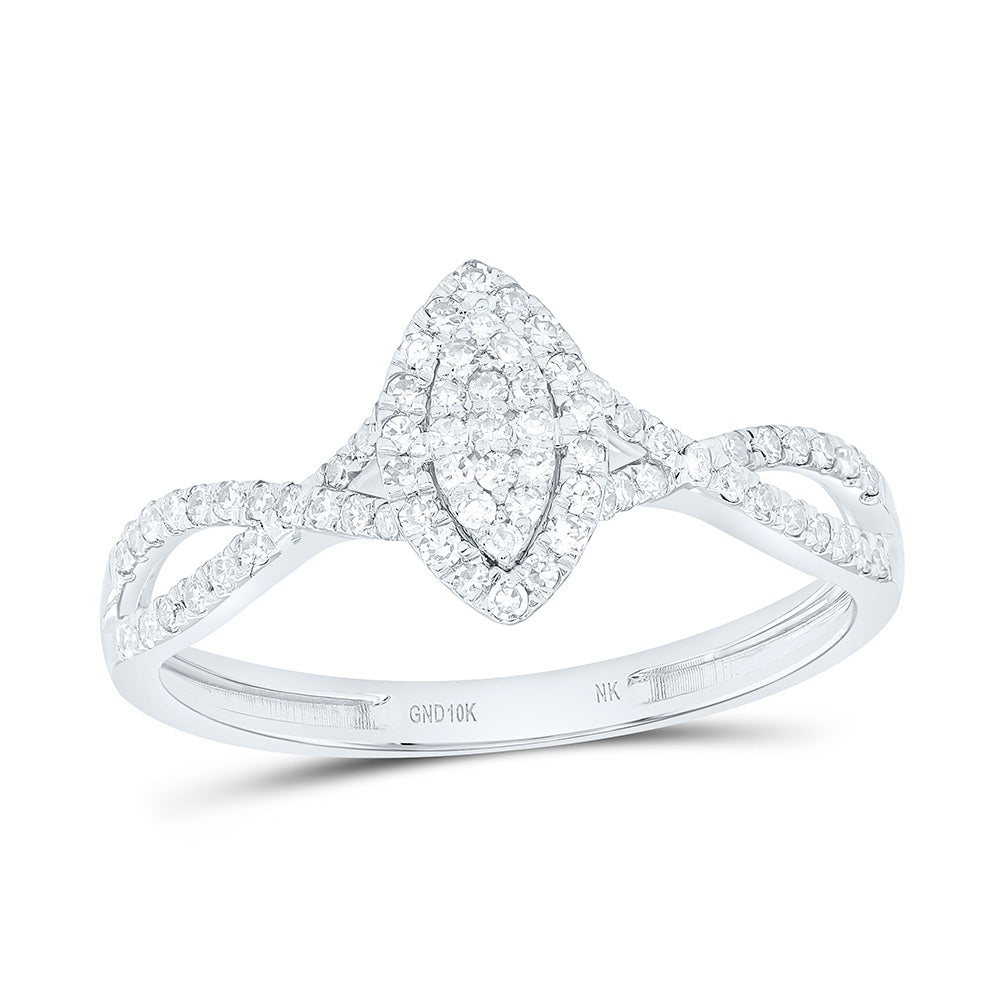 1/4CTW-NAT DIA NK FASHION MARQUISE RING Daisy Joyeria