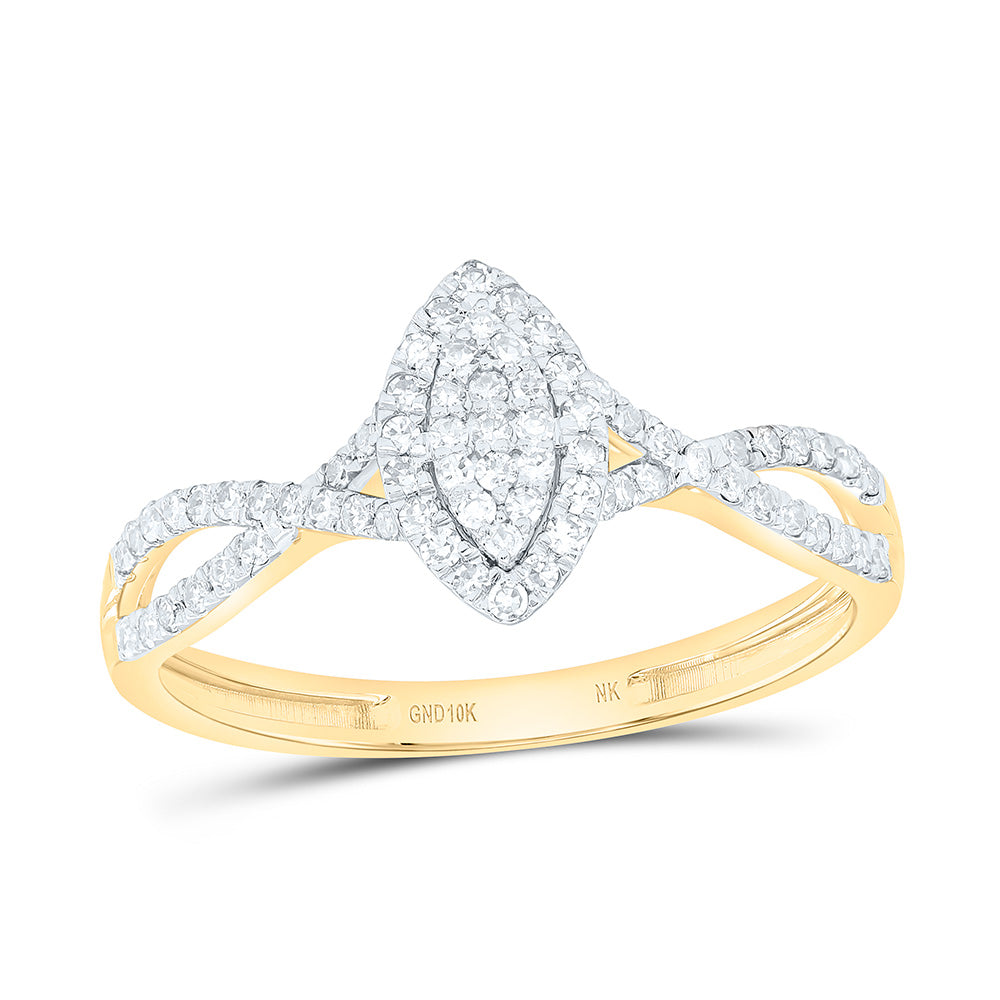 1/4CTW-NAT DIA NK FASHION MARQUISE RING Daisy Joyeria