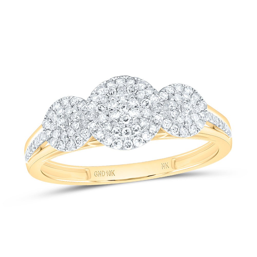 3/8CTW-NAT DIA NK FASHION ROUND RING Daisy Joyeria