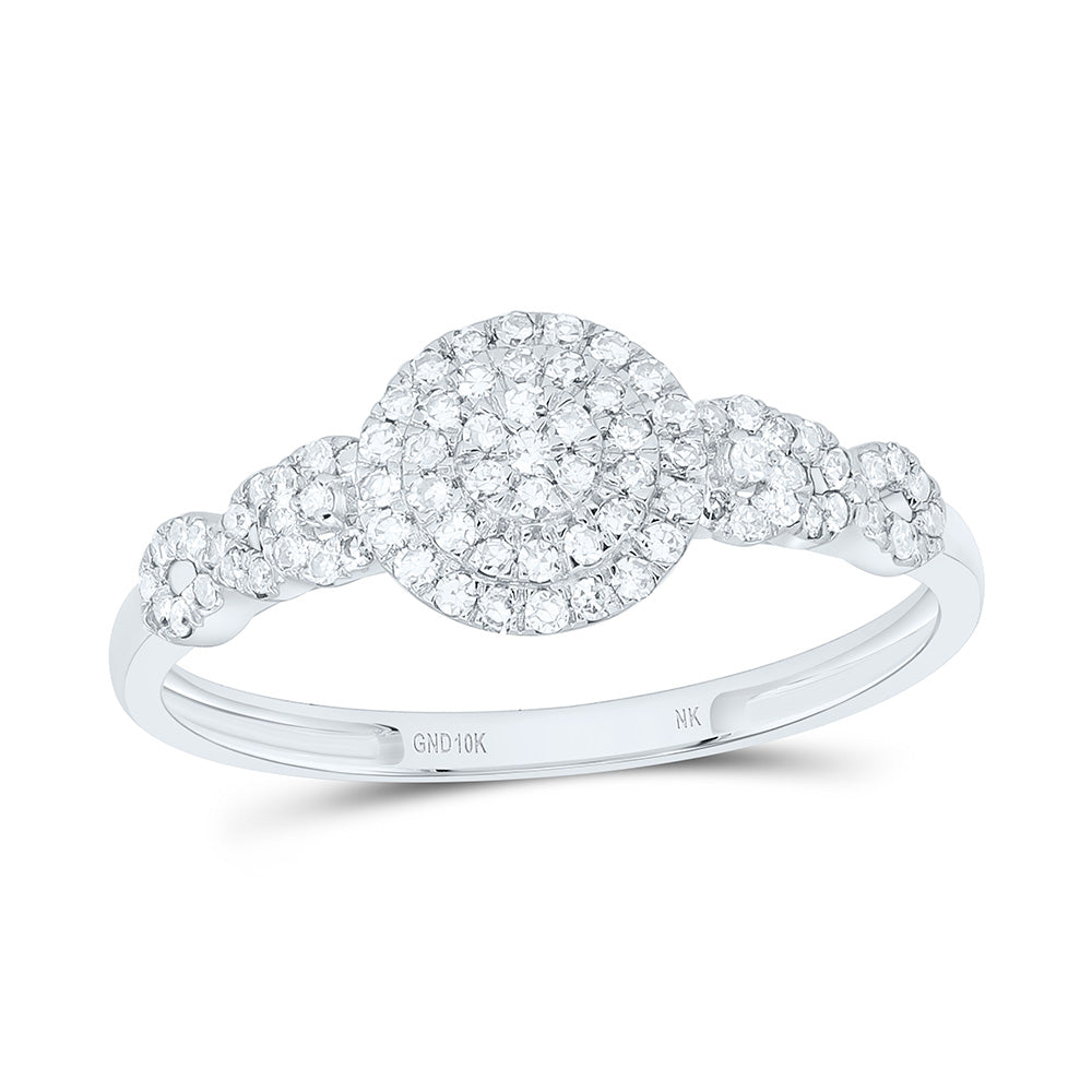 1/4CTW-NAT DIA NK FASHION ROUND RING Daisy Joyeria