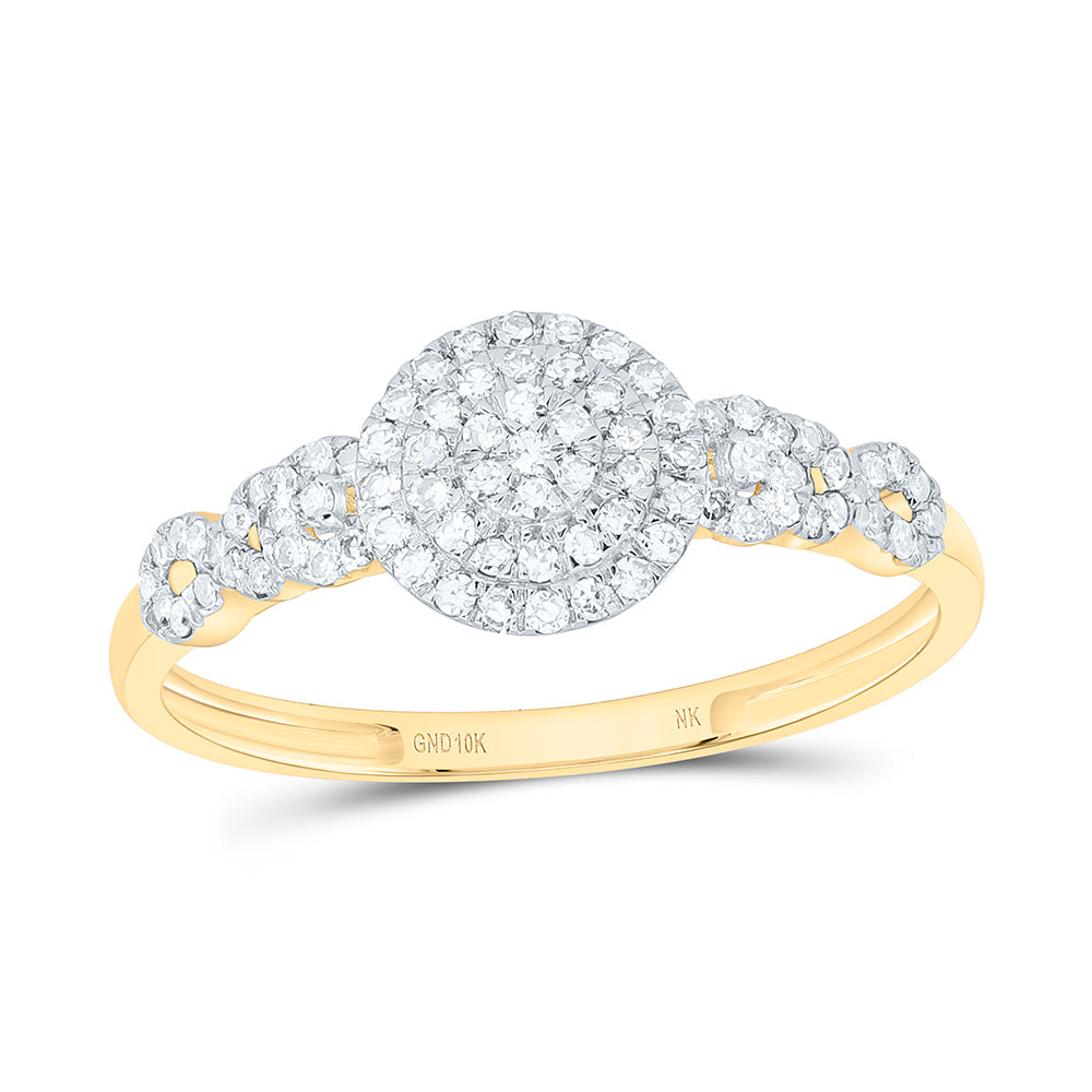 1/4CTW-NAT DIA NK FASHION ROUND RING Daisy Joyeria
