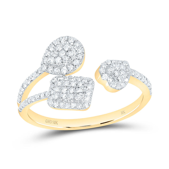 3/8CTW-NAT DIA NK FASHION RING Daisy Joyeria