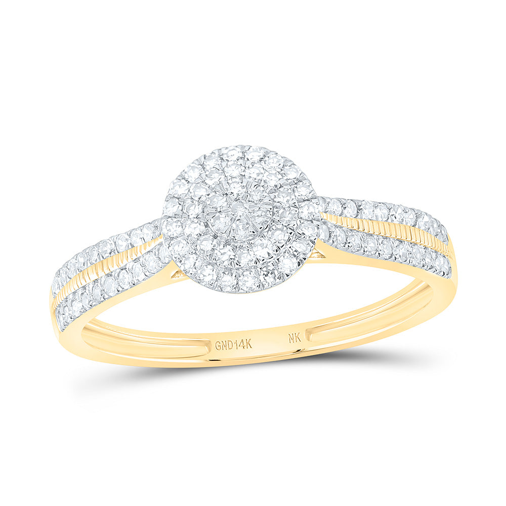 1/3CTW-NAT DIA NK FASHION ROUND RING Daisy Joyeria