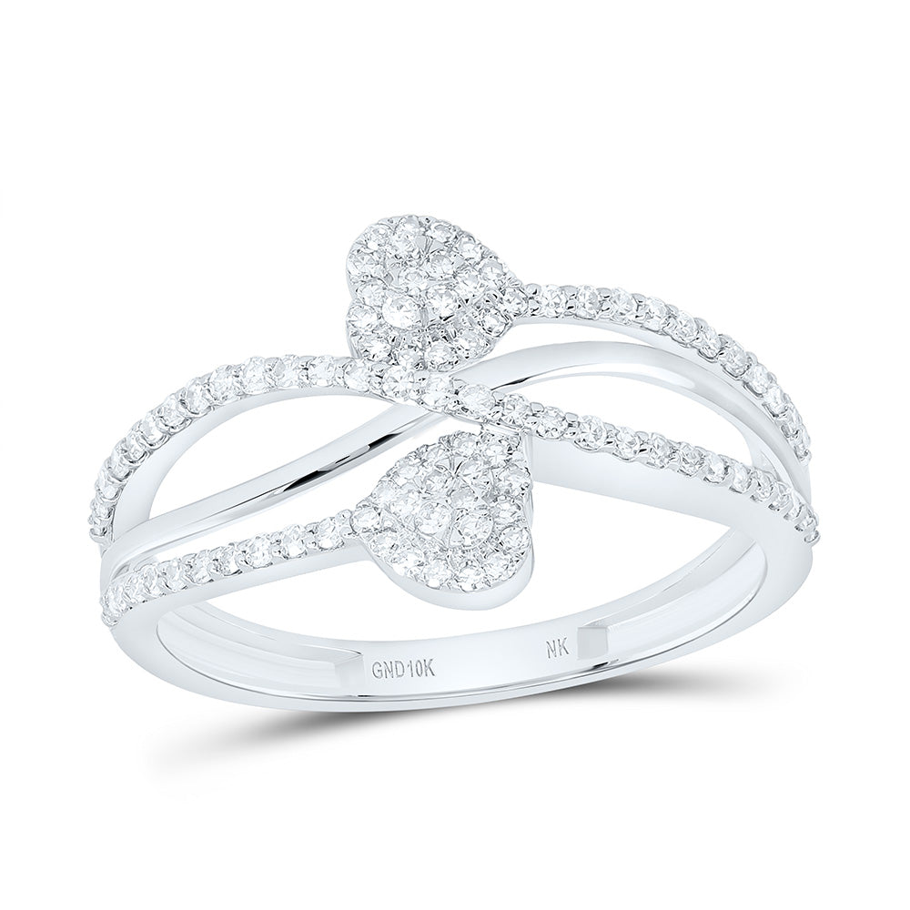 1/3CTW-NAT DIA NK FASHION HEART RING Daisy Joyeria