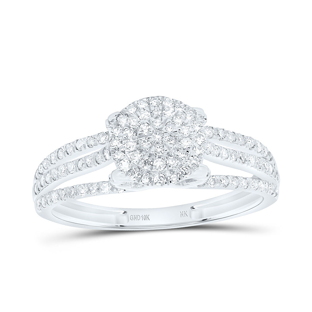 3/8CTW-NAT DIA NK FASHION ROUND RING Daisy Joyeria